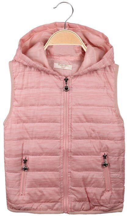 Hello Girl Gilet imbottito con cappuccio da bambina Smanicato bambina Rosa taglia 05/06