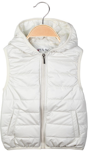 Smile Yes Gilet imbottito da bambina con cappuccio Smanicato bambina Beige taglia 12