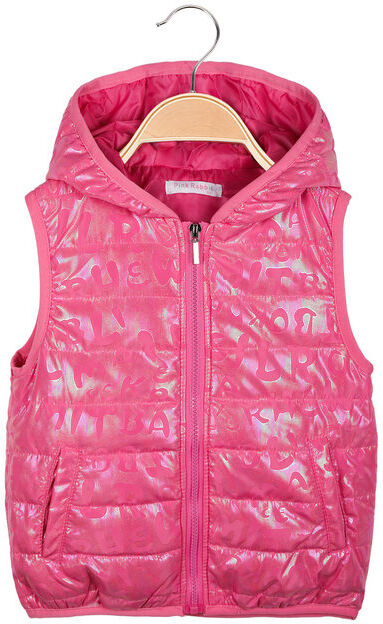 Pink Rabbit Gilet imbottito da bambina con cappuccio Smanicato bambina Fucsia taglia 12