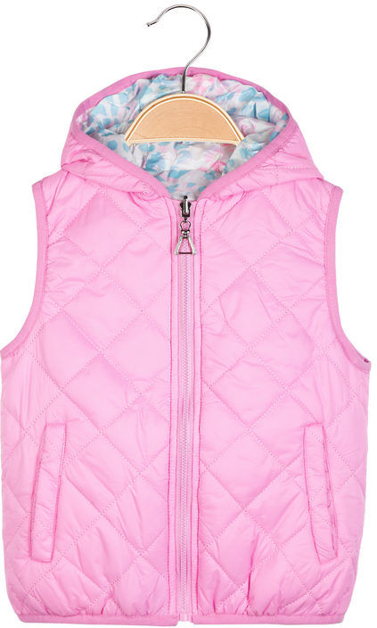 Sweet Gilet imbottito da bambina reversibile Smanicato bambina Fucsia taglia 10