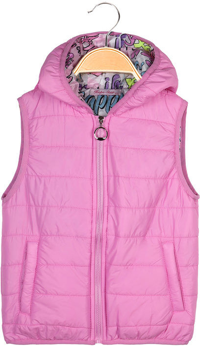 Hope Star Gilet imbottito da bambina Smanicato bambina Fucsia taglia 14