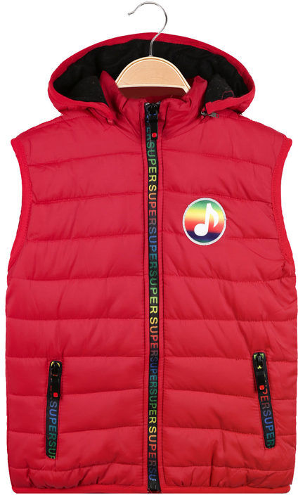 Yi Boy Gilet imbottito da bambino con cappuccio Smanicato bambino Rosso taglia 03/04