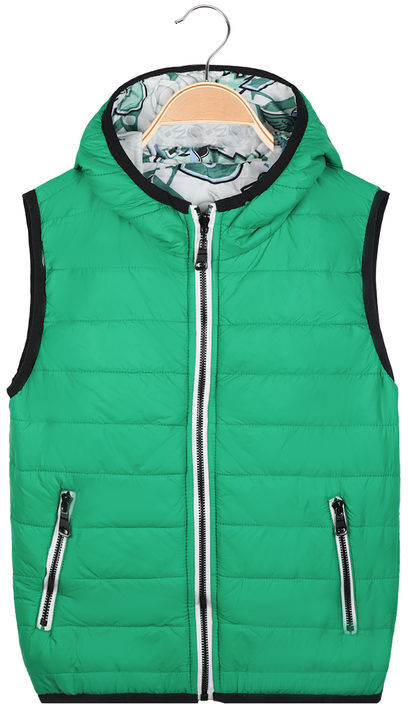 Mr Jek Gilet trapuntato da bambino reversibile Smanicato bambino Verde taglia 08