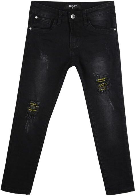 Run Boy Jeans skinny bimbo con strappi Jeans Slim fit bambino Nero taglia 06