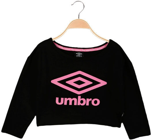 Umbro Maglia cropped da ragazza T-Shirt e Top bambina Nero taglia S