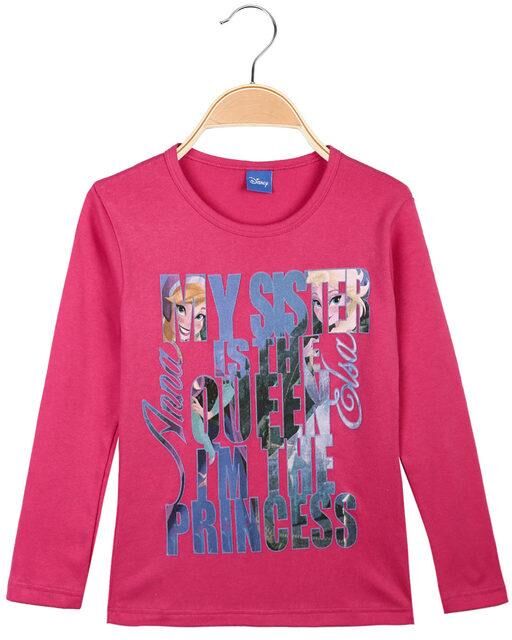 Disney Maglietta bimba Anna E Elsa in caldo cotone T-Shirt Manica Lunga bambina Fucsia taglia 03