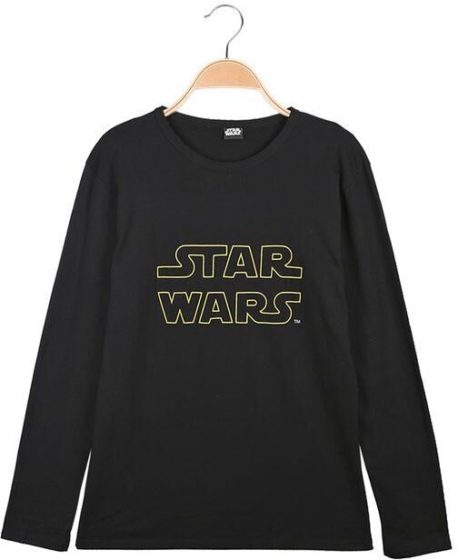 Star Wars Maglietta ragazzi con stampa T-Shirt Manica Lunga bambino Nero taglia L