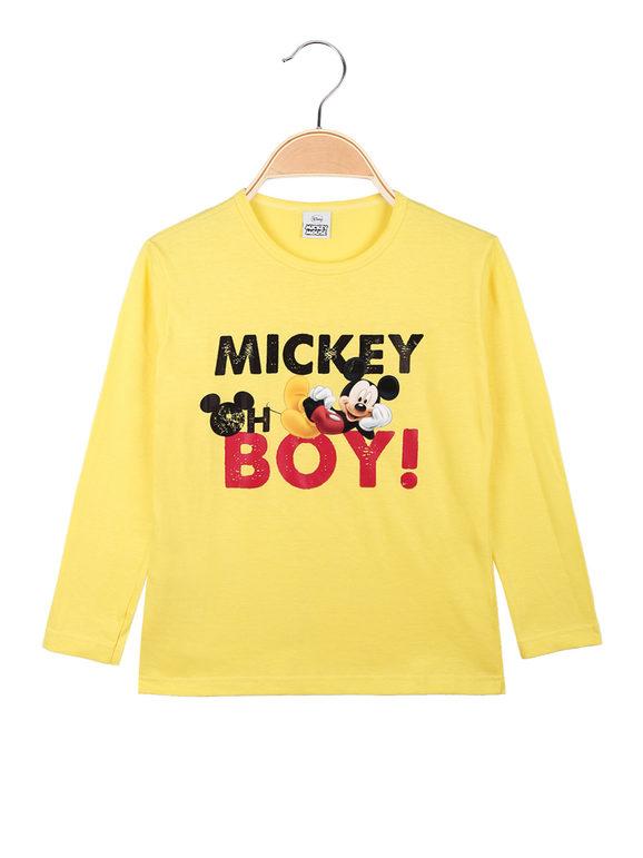 Disney Maglietta Topolino da bambino manica lunga T-Shirt Manica Lunga bambino Giallo taglia 05