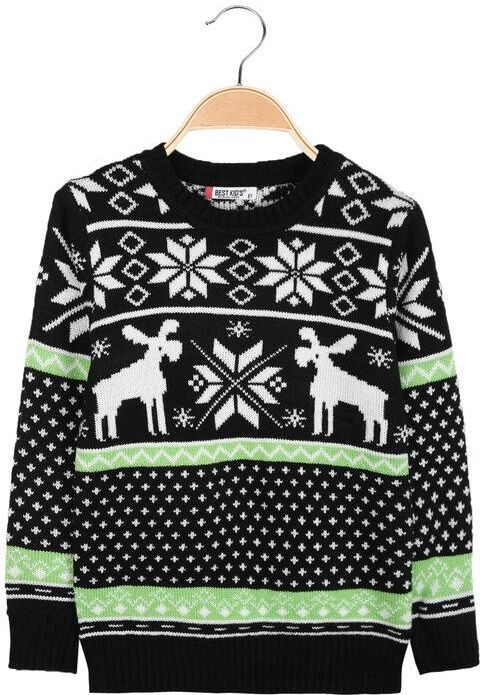 Best Maglione bimbo girocollo con stampa natalizia Maglioni bambino Nero taglia 04