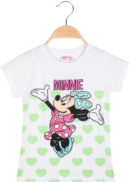 Disney MICKEY and FRIENDS T-shirt manica corta da bambina con stampa T-Shirt Manica Corta bambina Bianco taglia 07/08