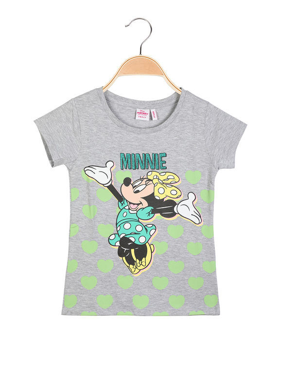 Disney MICKEY and FRIENDS T-shirt manica corta da bambina con stampa T-Shirt Manica Corta bambina Grigio taglia 03/04
