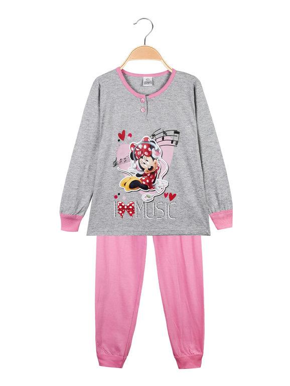Disney Minnie pigiama lugo bambina in cotone Pigiami bambina Grigio taglia 03/04