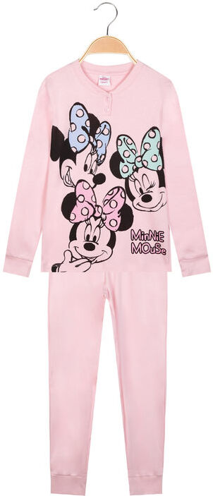 Disney MINNIE Pigiama lungo in caldo cotone da bambina Pigiami bambina Rosa taglia 09/10