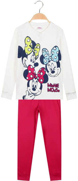 Disney MINNIE Pigiama lungo in caldo cotone da bambina Pigiami bambina Bianco taglia 03/04