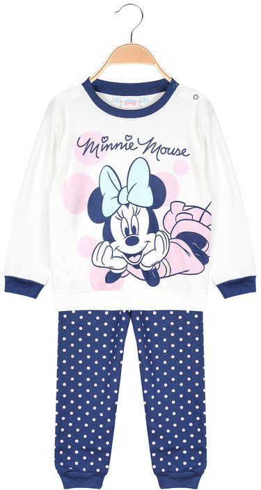 Disney MINNIE Pigiama lungo in caldo cotone da neonata Pigiami bambina Bianco taglia 24M