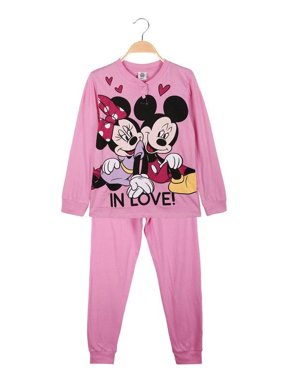 Disney Minnie pigiama lungo in cotone bimba Pigiami bambina Fucsia taglia 08