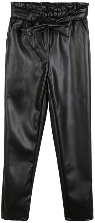 J Y Pantaloni da bambina in ecopelle con cintura Pantaloni Casual bambina Nero taglia 12