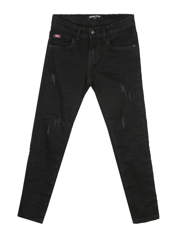Bimbo Style Pantaloni neri con strappi Pantaloni Casual bambino Nero taglia 04