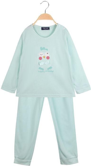 Tress Pigiama bimba in caldo cotone 2 pezzi Pigiami bambina Verde taglia 01/02