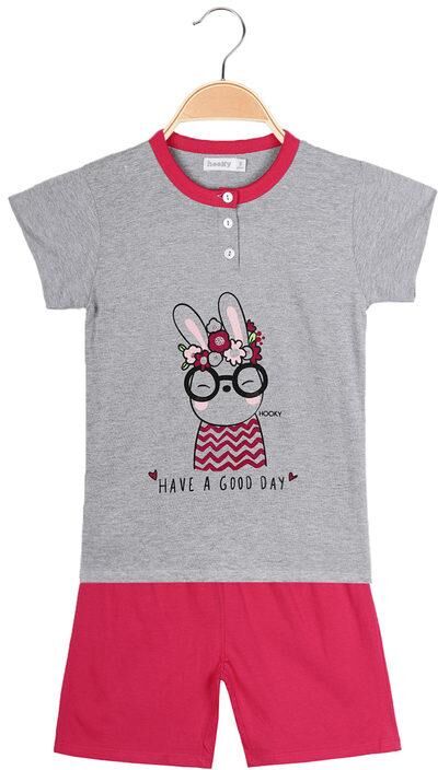 Hooky Pigiama corto t-shirt + bermuda Pigiami bambina Grigio taglia 05