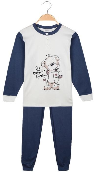 Hooky Pigiama lungo bambina con bottoni Pigiami bambina Blu taglia 16