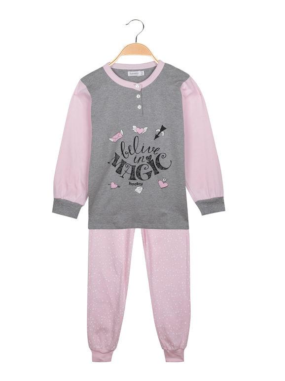 Hooky Pigiama lungo bambina con stampa Pigiami bambina Grigio taglia 03