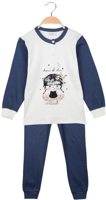 Hooky Pigiama lungo bambina in cotone Pigiami bambina Bianco taglia 06