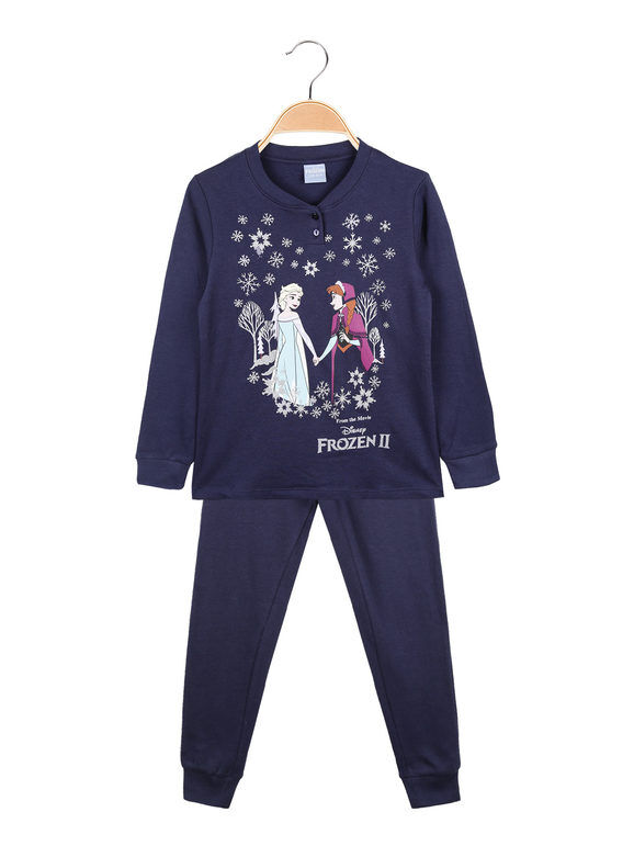 Disney Pigiama lungo da bambina in caldo cotone Pigiami bambina Blu taglia 03/04