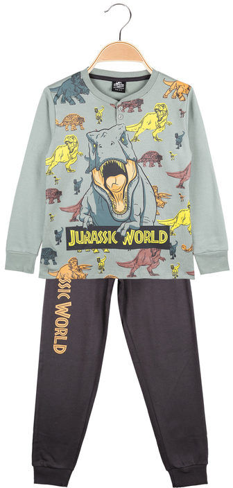 jurassic world Pigiama lungo da bambino in caldo cotone con stampe Pigiami bambino Verde taglia 03/04