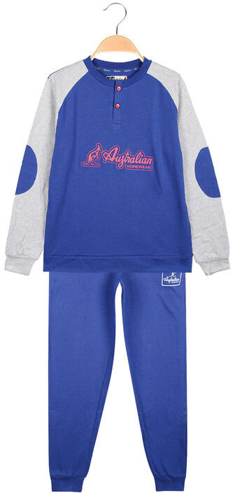 Australian Pigiama lungo da ragazzo in caldo cotone Pigiami bambino Blu taglia 08