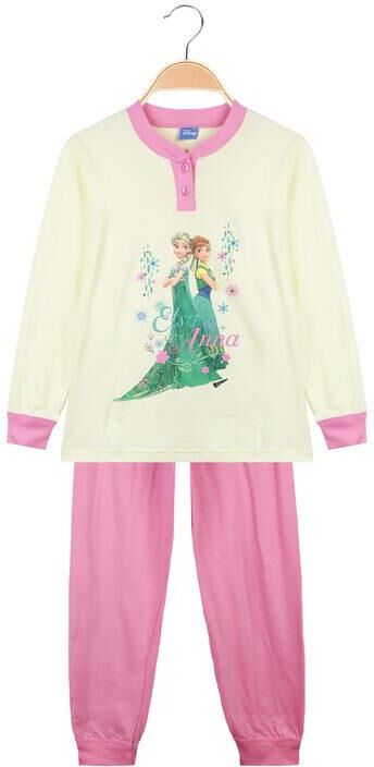 Disney Pigiama lungo in cotone Elsa e Anna Pigiami bambina Giallo taglia 03/04