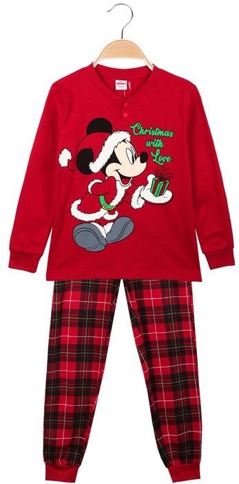 Disney Pigiama natalizio in caldo cotone da bambino Pigiami bambino Rosso taglia 09/10