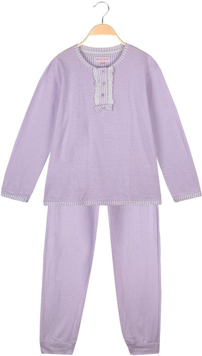 Milk And Honey Pigiama serafino in cotone Pigiami bambina Viola taglia 03/04