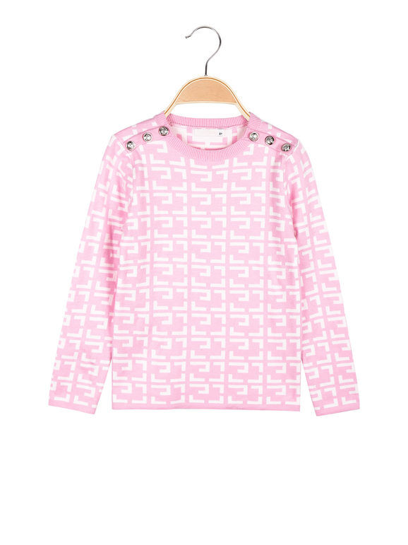 Pink Baby Pullover da bambina con bottoni dorati Pullover bambina Rosa taglia 14