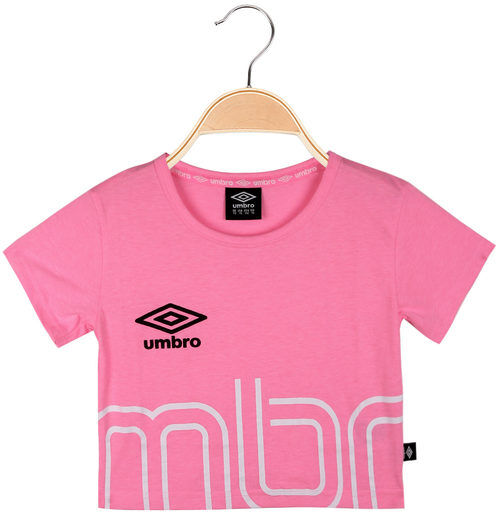 Umbro T-shirt cropped da ragazza T-Shirt Manica Corta bambina Rosa taglia L