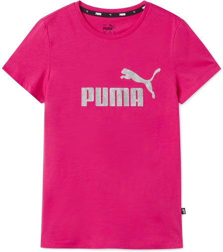 Puma T-shirt da ragazza con logo glitter T-Shirt e Top bambina Fucsia taglia 09/10