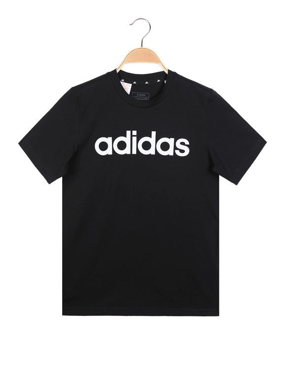 Adidas T-shirt da ragazzi a manica corta T-Shirt e Top unisex bambino Nero taglia 15/16