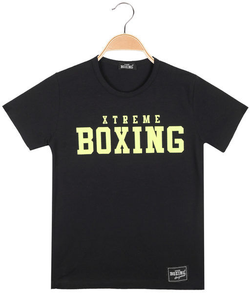 Xtreme Boxing T-shirt da ragazzo in cotone T-Shirt Manica Corta bambino Nero taglia 16