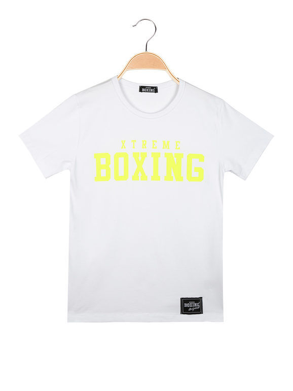 Xtreme Boxing T-shirt da ragazzo in cotone T-Shirt Manica Corta bambino Bianco taglia 14