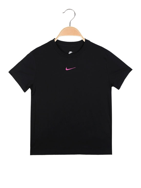 Nike T-shirt in cotone da ragazza con logo T-Shirt Manica Corta bambina Nero taglia L