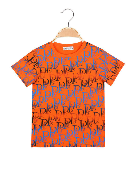mg T-shirt in cotone da ragazzo T-Shirt Manica Corta bambino Arancione taglia 08