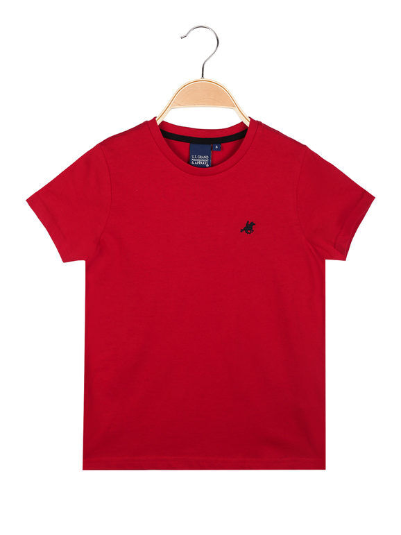 U.S. Grand Polo T-shirt in cotone manica corta ragazzo T-Shirt Manica Corta bambino Rosso taglia 16