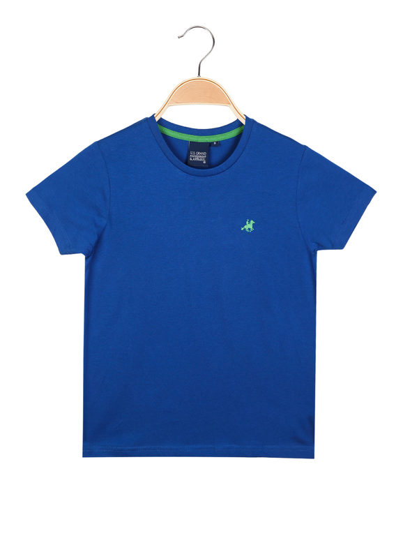 U.S. Grand Polo T-shirt in cotone manica corta ragazzo T-Shirt Manica Corta bambino Blu taglia 12