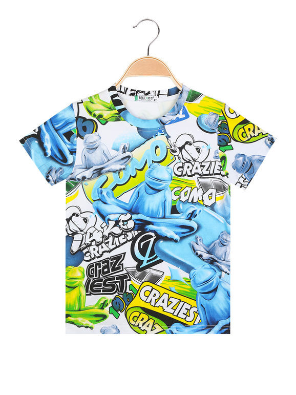 Best T-shirt manica corta da bambino T-Shirt Manica Corta bambino Blu taglia 06
