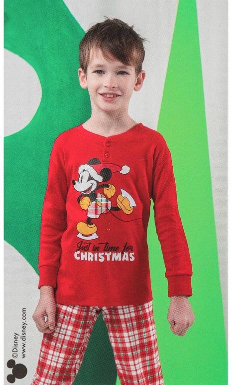 Disney Topolino pigiama di Natale da bambino Pigiami bambino Rosso taglia 05/06