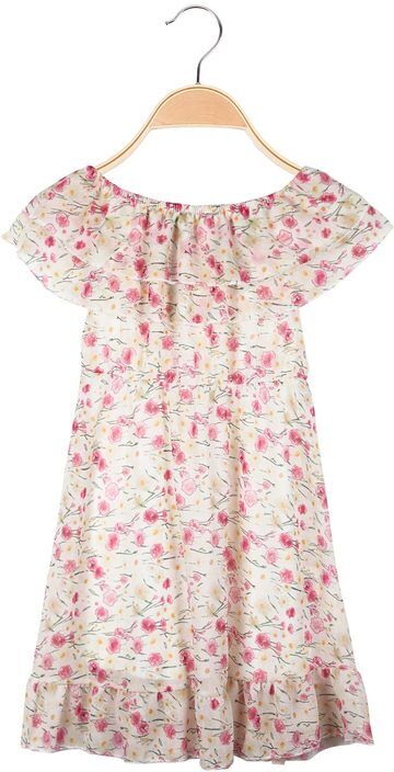 Mec Girl Vestito da bambina a fiori Vestiti bambina Beige taglia 06