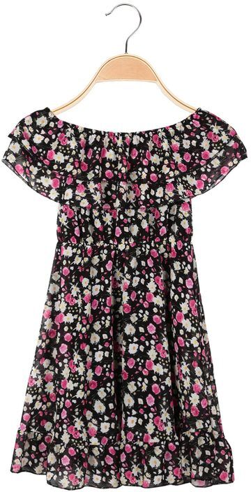 Mec Girl Vestito da bambina a fiori Vestiti bambina Nero taglia 10