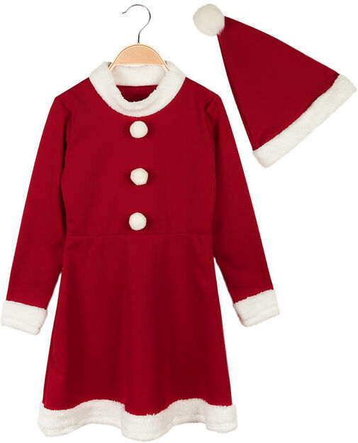 Solada Vestito di Babbo Natale da bambina con cappello Vestiti bambina Rosso taglia 04