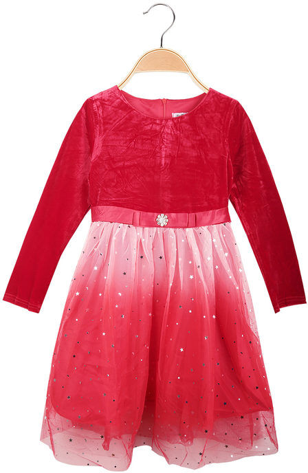 Pretty Baby Vestito elegante da bambina in velluto e tulle Vestiti bambina Rosso taglia 12