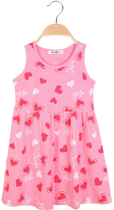 Vanity Girl's Vestito in cotone da bambina con cuori Vestiti bambina Rosa taglia 12